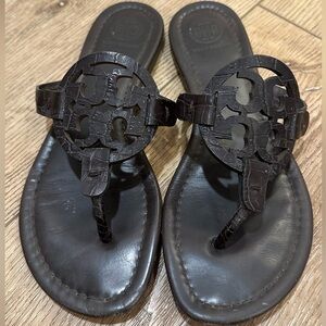 Tory Burch Dark Brown Leather Sandals